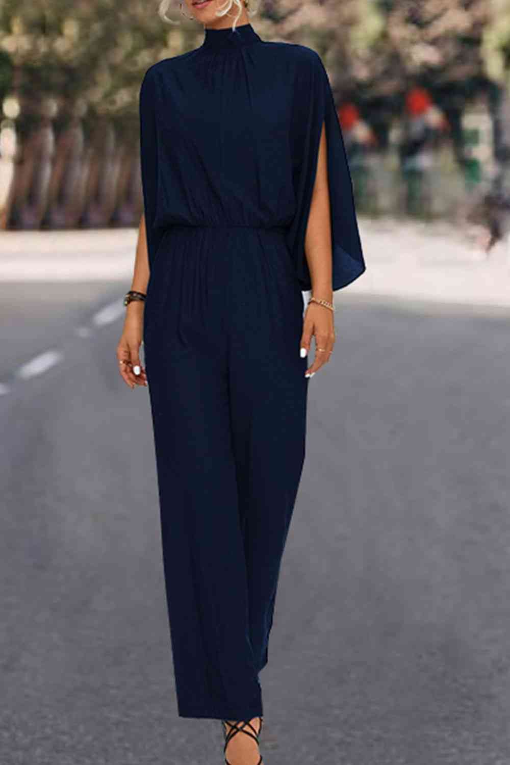 Lune London | Overall with Stand-Up Collar and Slit Sleeves and Tie Back