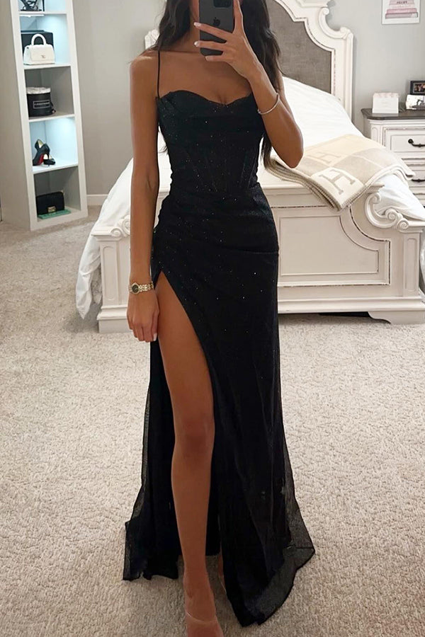 Lune London | Maxi dress with sequins and corset