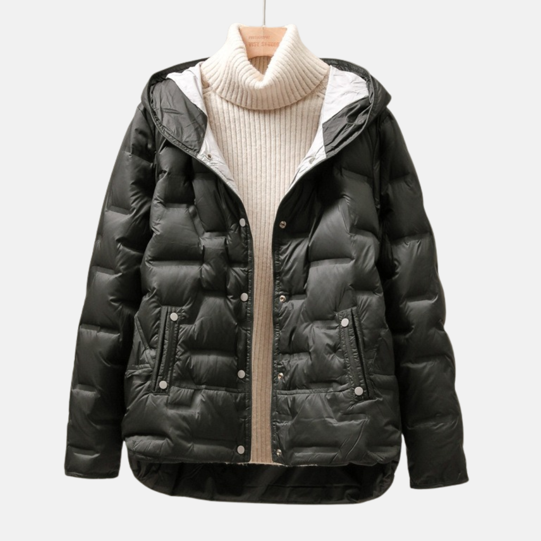 Lune London | Jacket - Quilted Puff - Removable Hood - Snap Button Closure