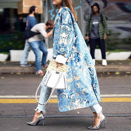 Lune London | Cooler Urban-Style Colorblock Long Coat