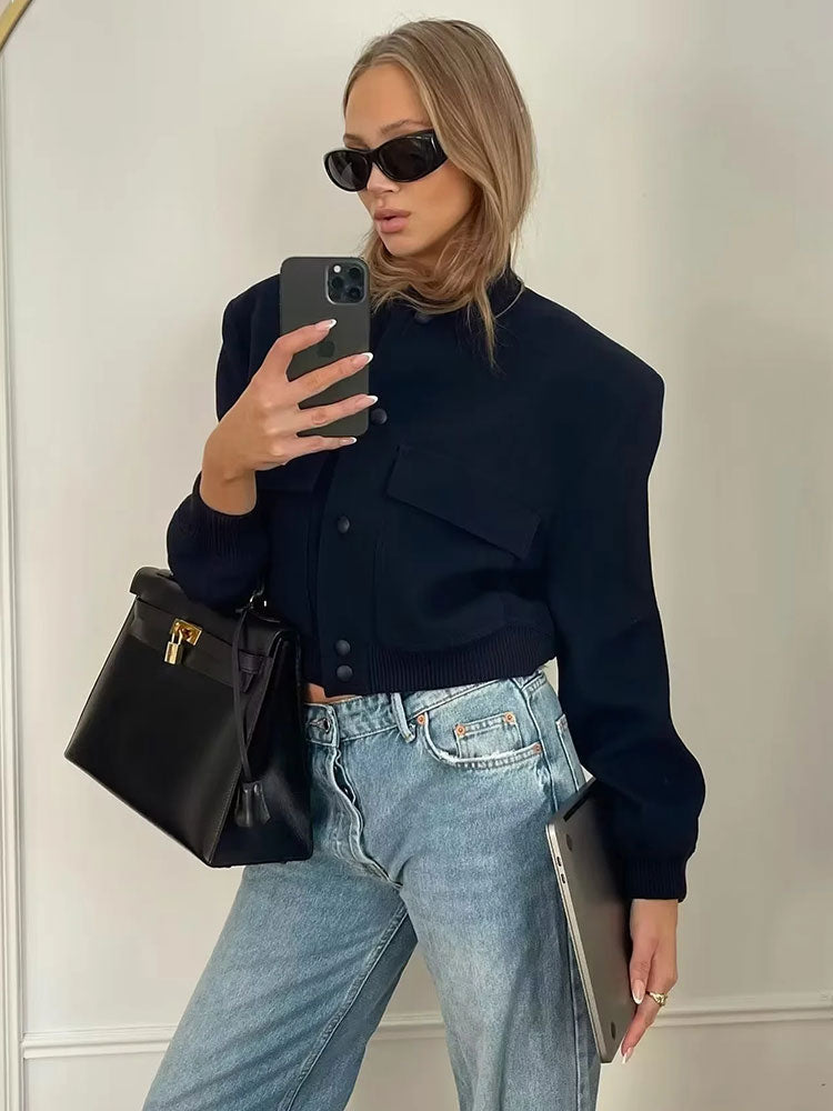 Lune London | Femmes veste bomber noire
