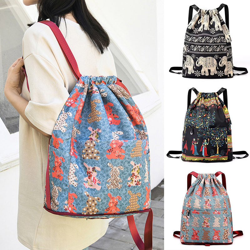 Chic und Stil | Foldable Backpack Large Waterproof Backpack for Folding with Drawstring