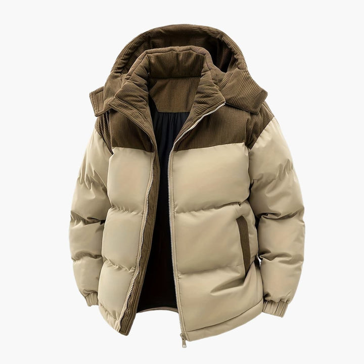 Lune London | Casual Hooded Jacket with Puffer and Color Block Design
