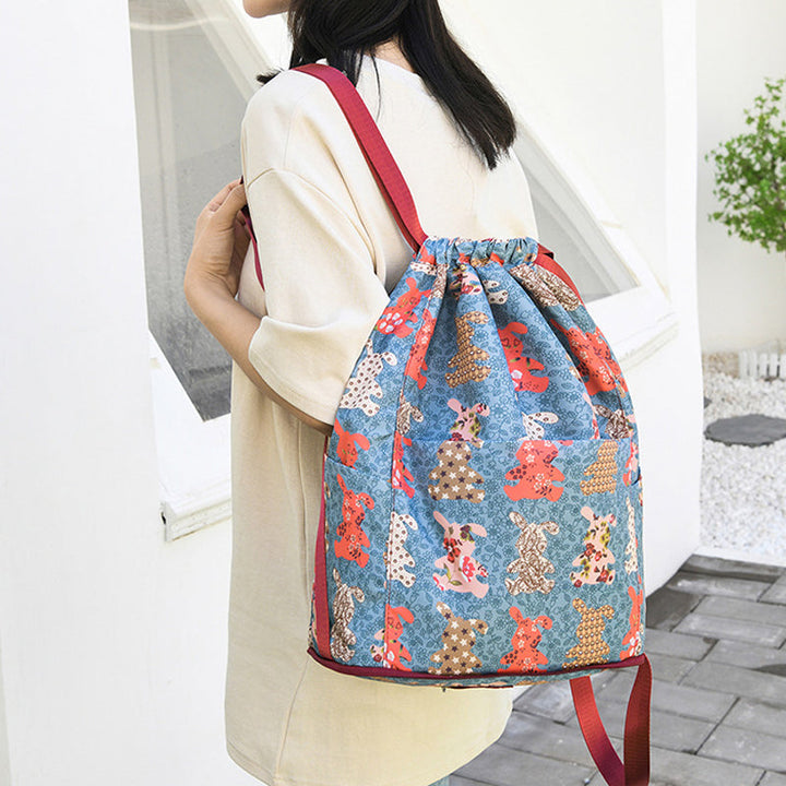 Chic und Stil | Foldable Backpack Large Waterproof Backpack for Folding with Drawstring