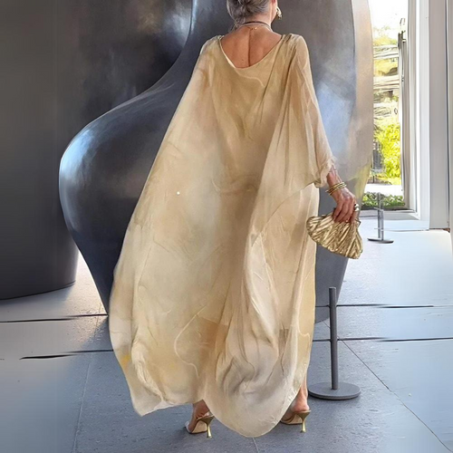 Lune London | Kaftan Dress Flowing Light Fabric Elegant Loose Fit Wide Sleeves