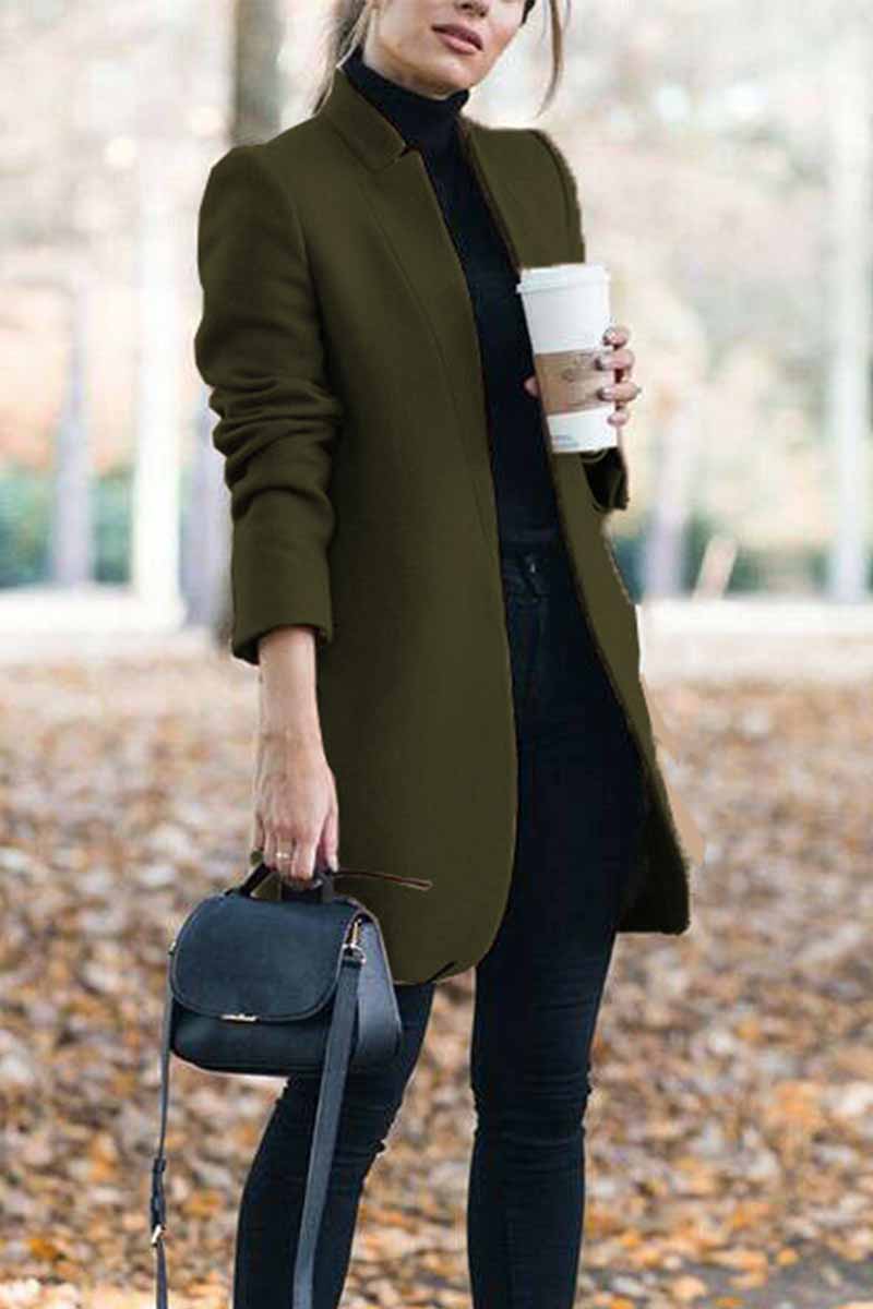 Lune London | Elegant coat with stand-up collar