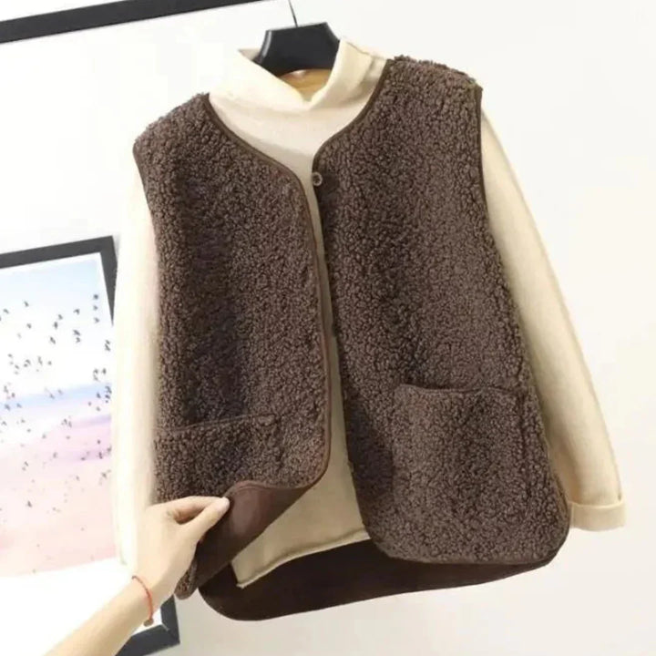 Lune London | Warm Without Sleeves for Women Button Closure