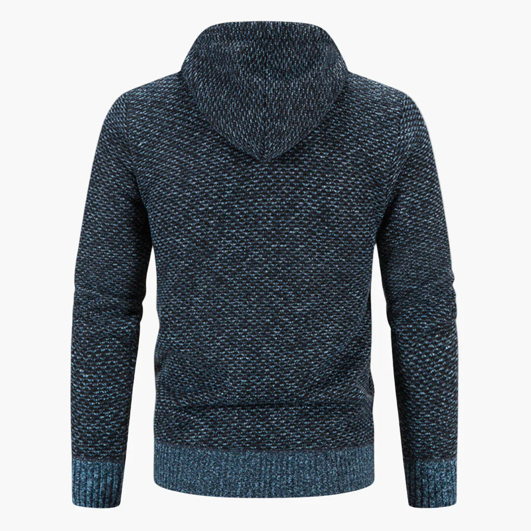 Lune London | Knitted Hoodie for Autumn and Winter - Comfortable Casual Hoodie with Zipper