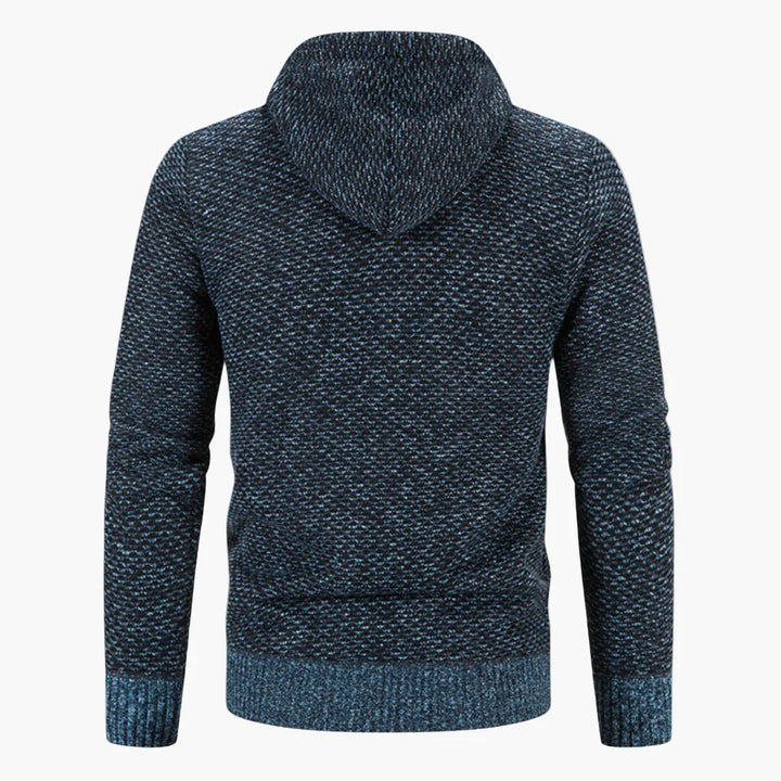 Lune London | Knitted Hoodie for Autumn and Winter - Comfortable Casual Hoodie with Zipper