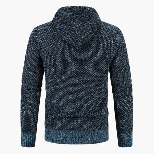 Lune London | Knitted Hoodie for Autumn and Winter - Comfortable Casual Hoodie with Zipper