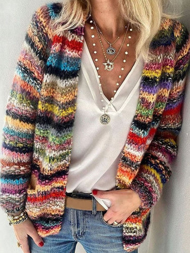 Lune London | Multicolored Striped Cardigan for Women