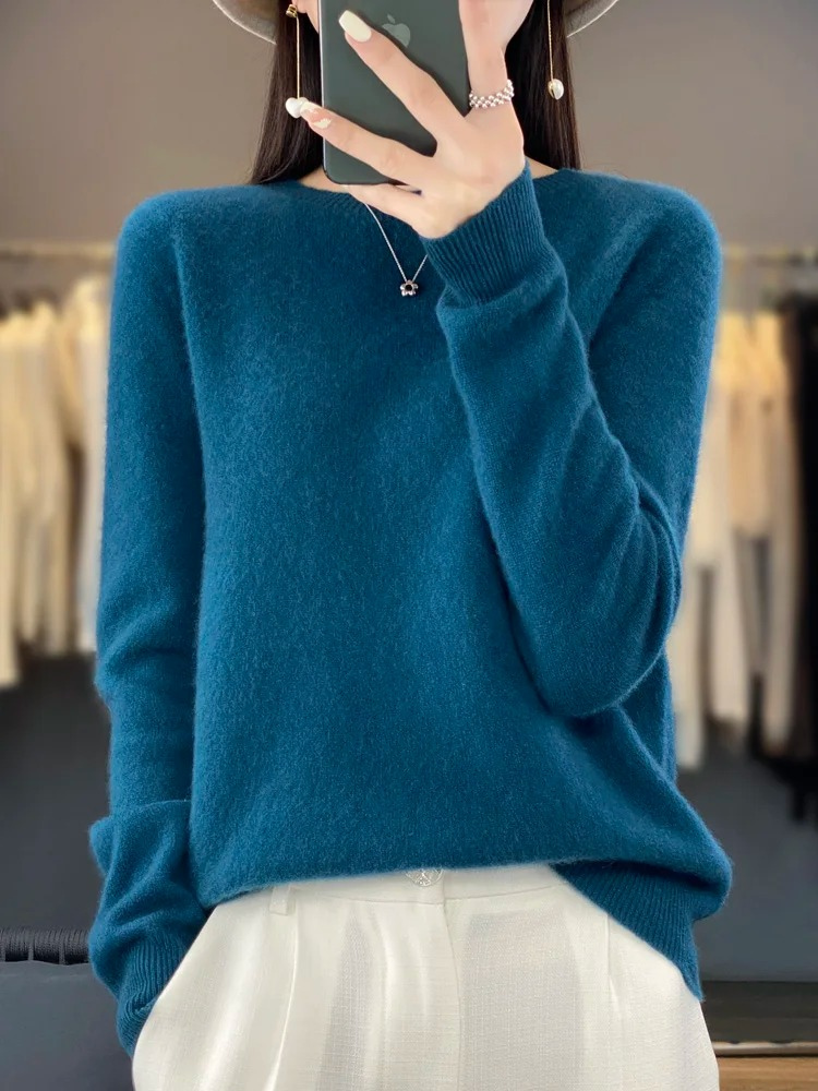 Lune London | Women's Cashmere Sweater Round Neck Soft Elegant Knit Sweater