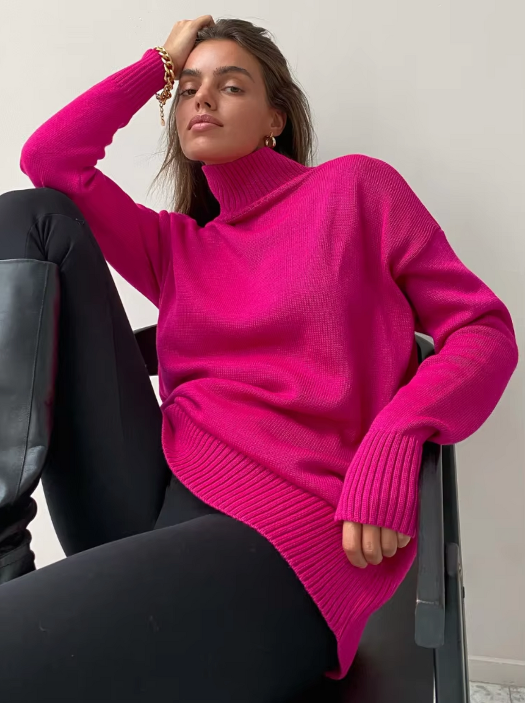 Lune London | Oversized Casual Turtleneck Sweater