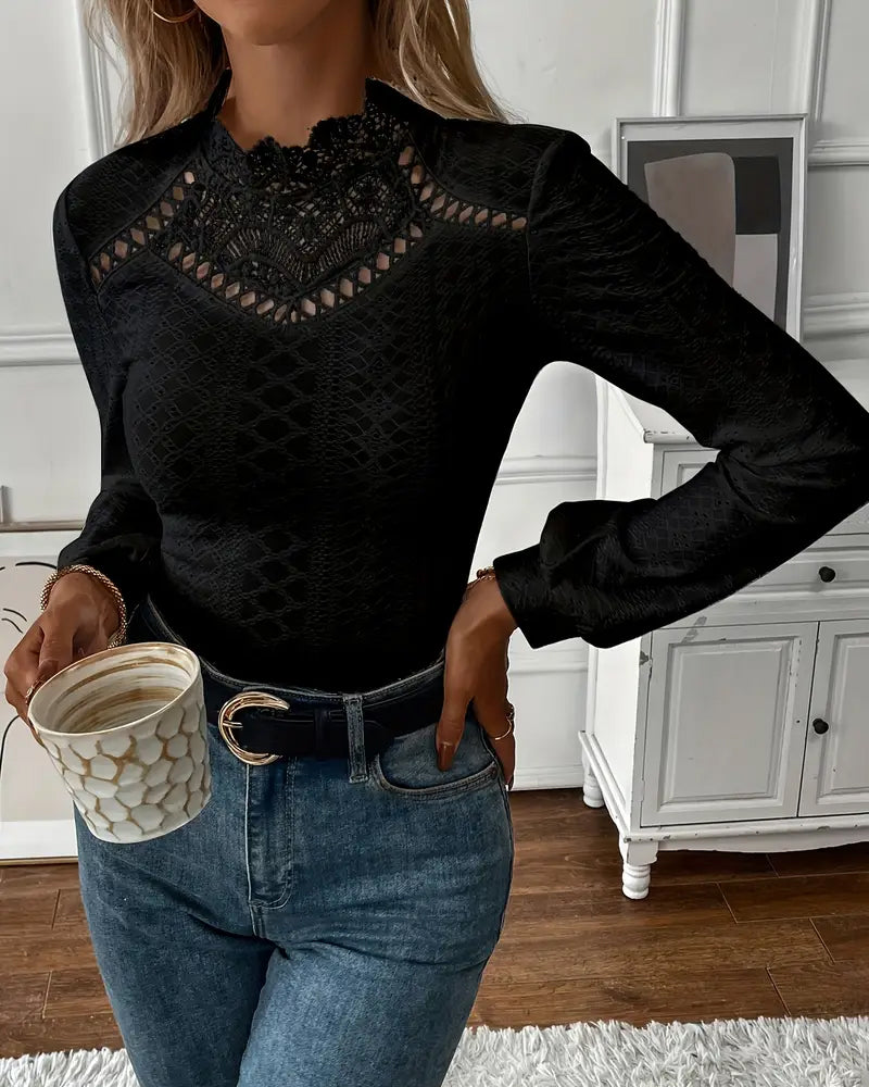Lune London | Lace Round Neck Long Sleeve