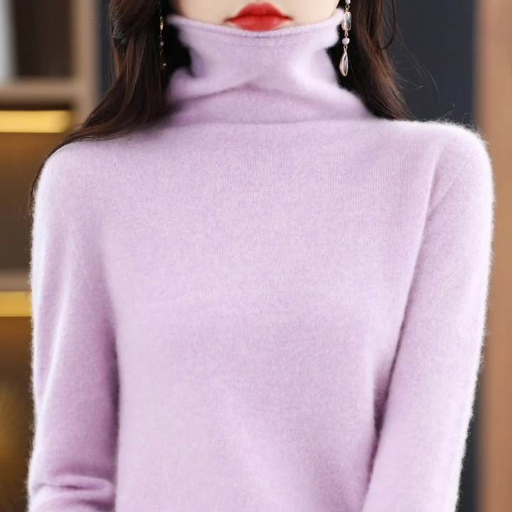 Lune London | Luxe Cashmere Pullover Women Soft Roll Neck Sweater Warm & Stylish