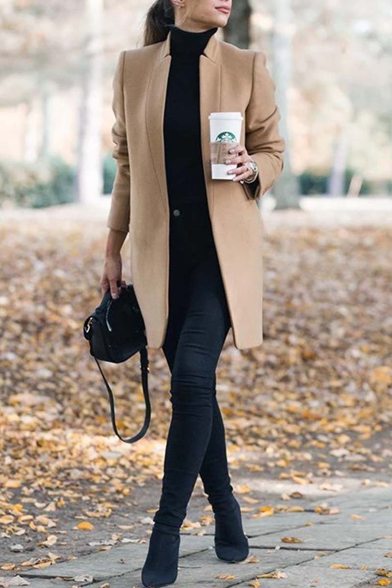 Lune London | Elegant coat with stand-up collar