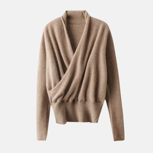 Lune London | Wrap sweater - Comfortable fit - Soft knit material - Ribbed hem - Long sleeve V-neck
