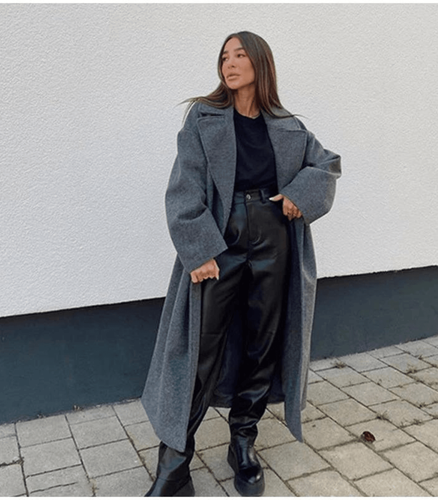 Lune London | Coat - Wool blend - Double-breasted & Long - Classic cut