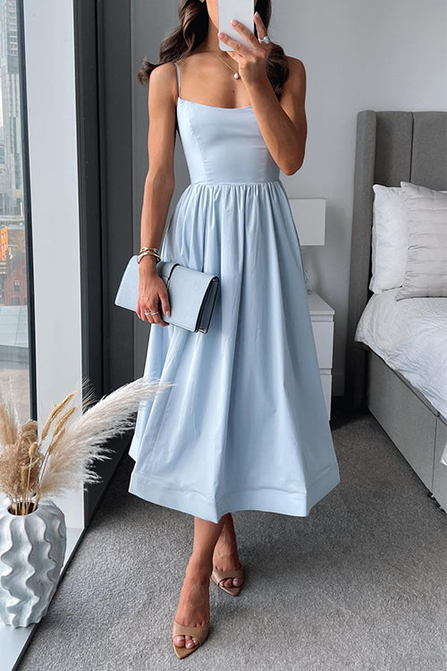 Lune London | Midi dress online A with spaghetti straps and waist