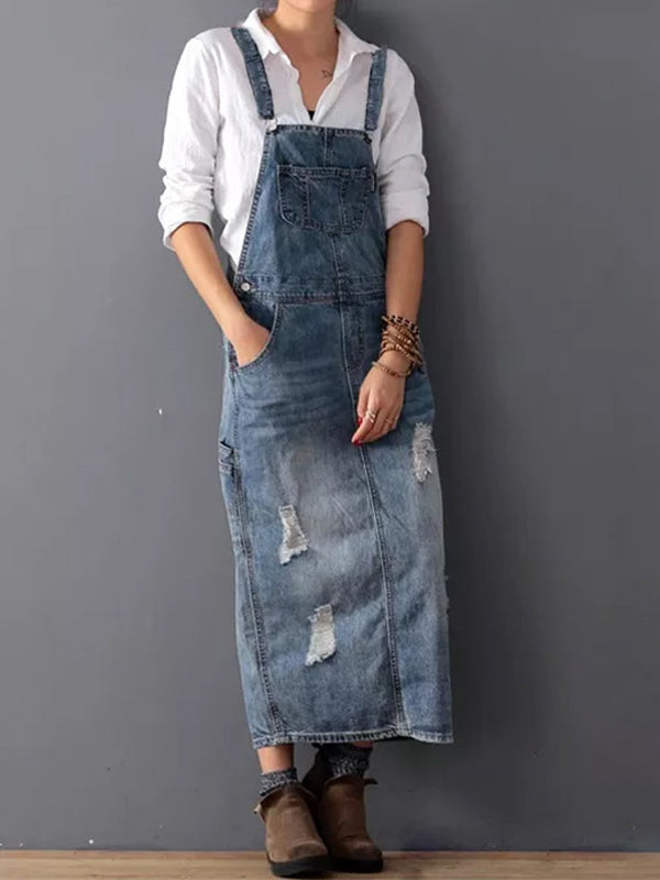 Lune London | Casual Denim Overall Dress