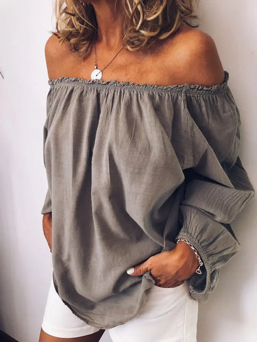 Lune London | Off Shoulder Blouse with Elegant Balloon Sleeves