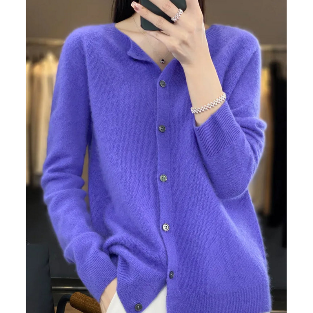 Lune London | Women's Round Neck Cardigan Sweater