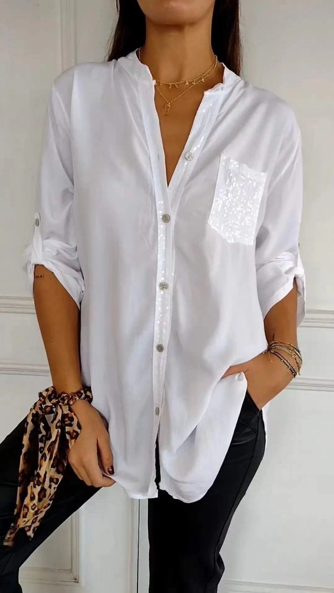 Lune London | Glitter Blouse with Sequin Pocket