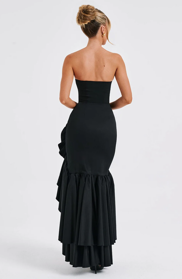 Lune London | Ruffles High Slit Dress