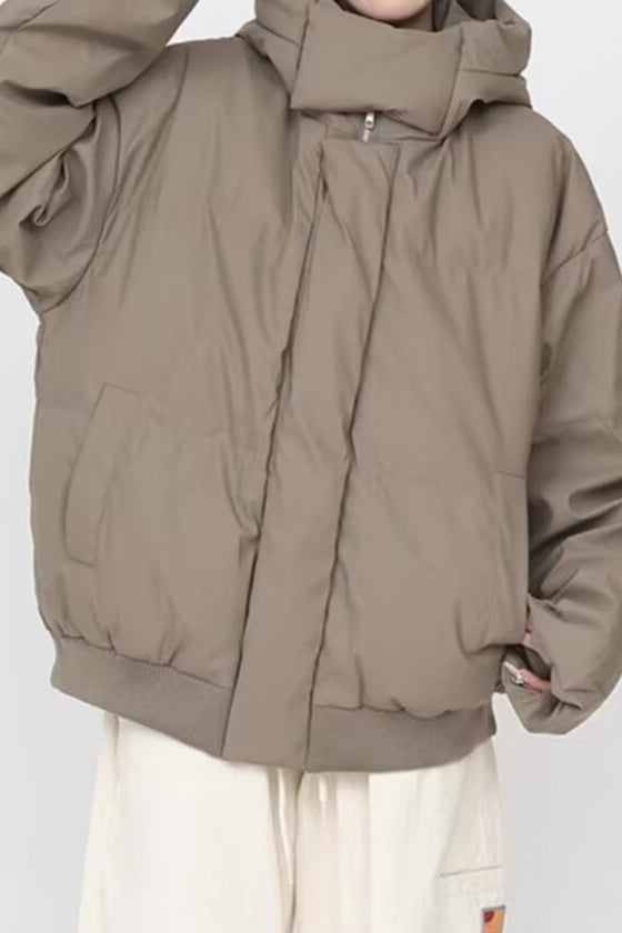 Lune London | Collar High Neck Hooded Down Jacket