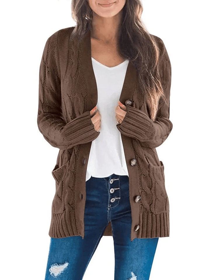 Lune London | Open Knit Cardigan with Cable Pattern