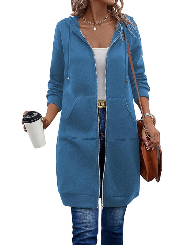 Lune London | Long hooded jacket with zipper