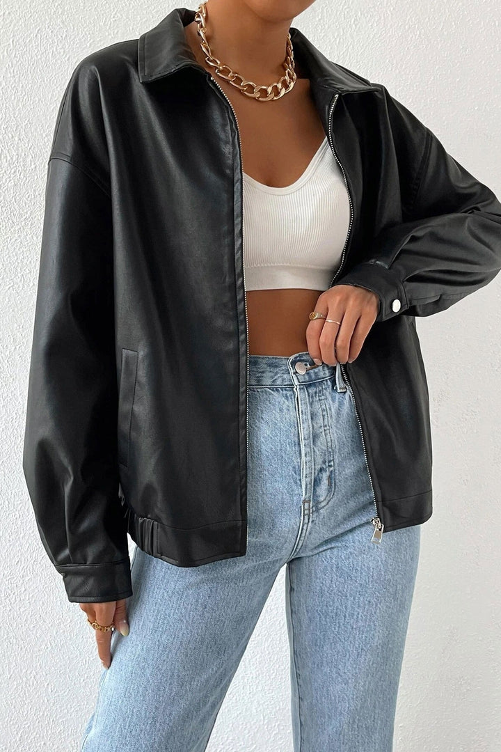 Lune London | Color Faux Leather Jacket