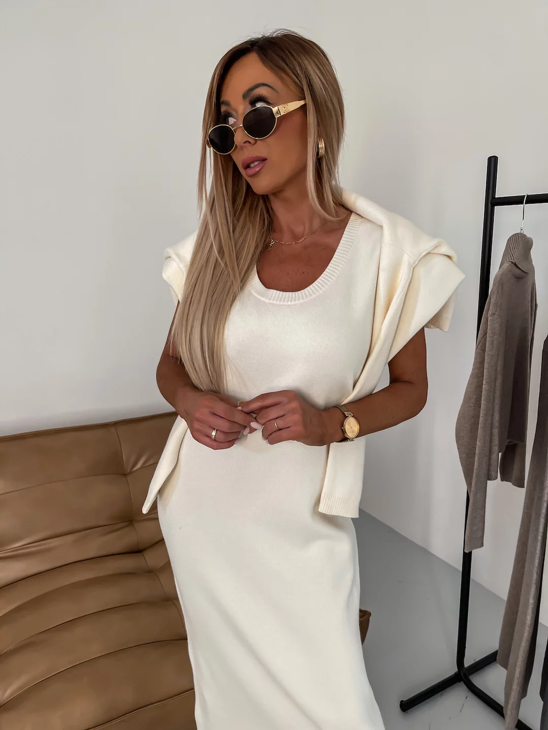 Lune London | Jersey Set Midi Dress with Turtleneck