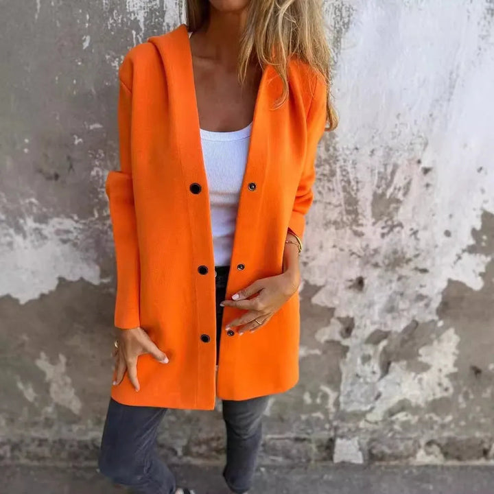 Lune London | Casual Single-Breasted Cardigan with Hood