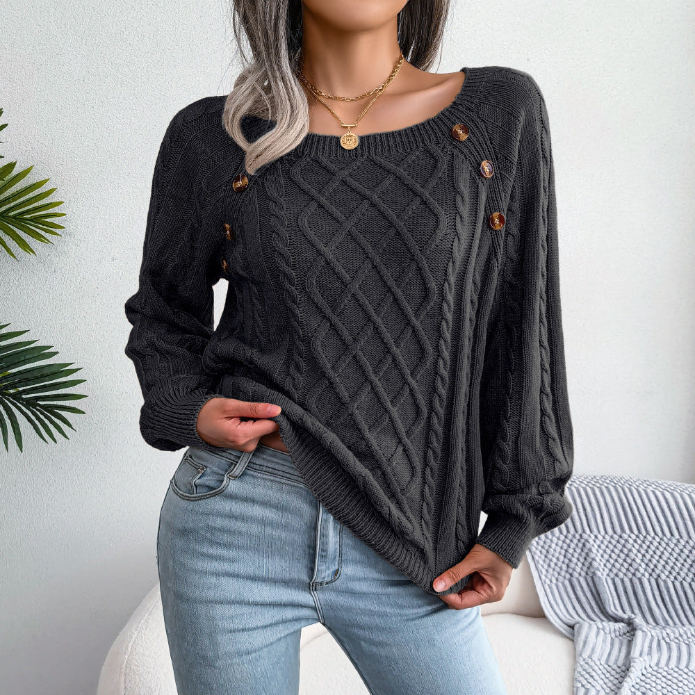 Lune London | Knit sweater with square neckline