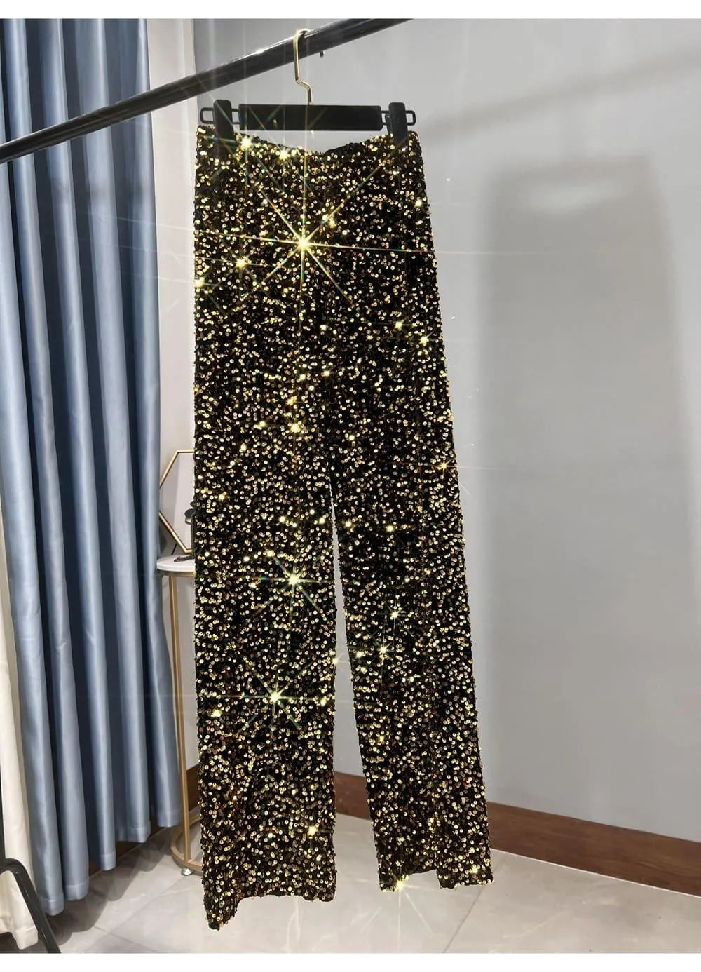 Chic Und Stil | Wide Sun Pants with Sequins