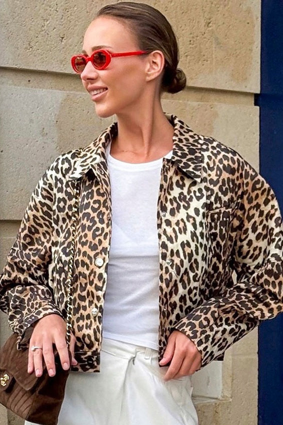 Lune London | Print Zipper Cropped Jacket