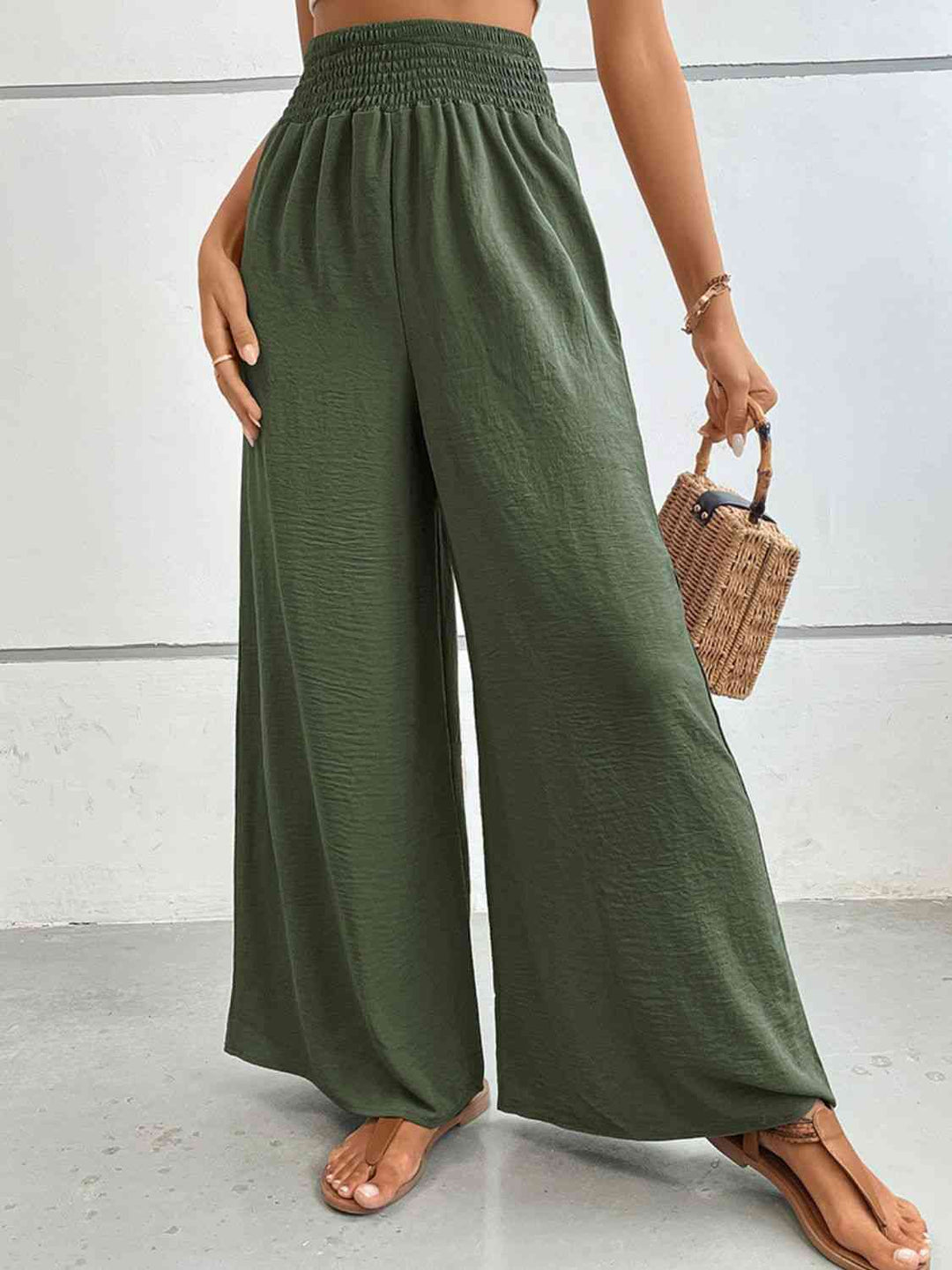 Lune London | Pantalon large avec jambe ample et coupe décontractée