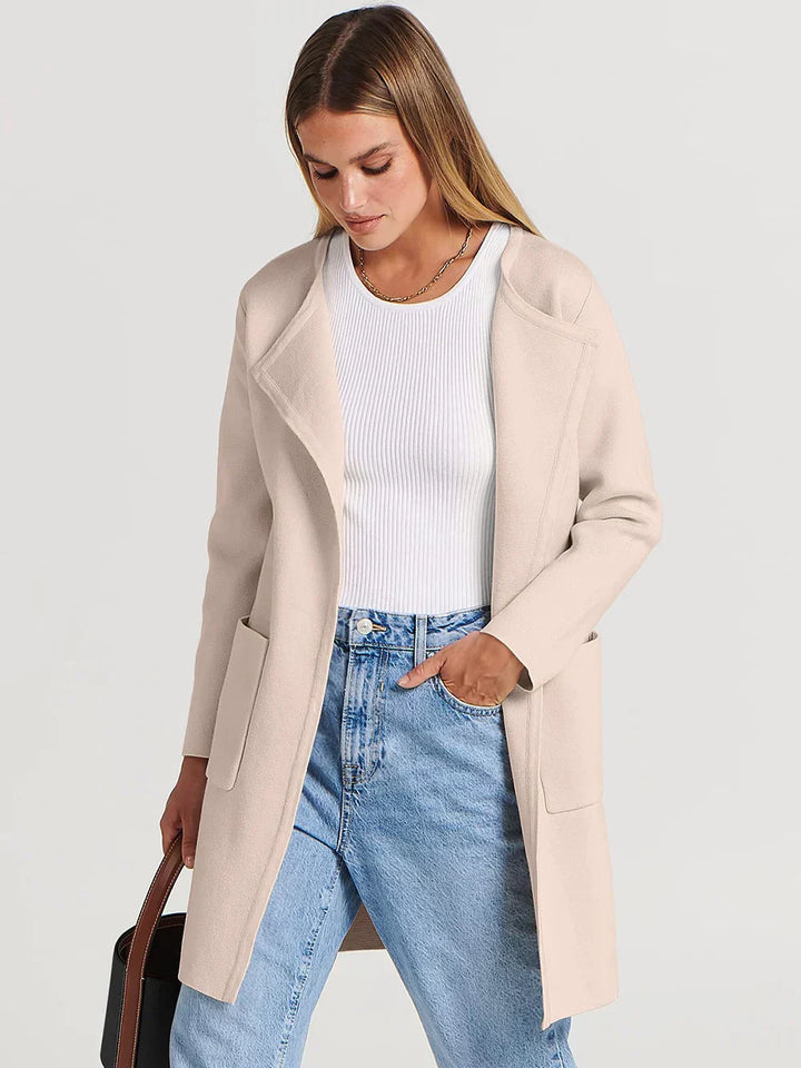 Lune London | Coat - Loose Fit - Knee Length - Wide Lapel - Minimalist Design