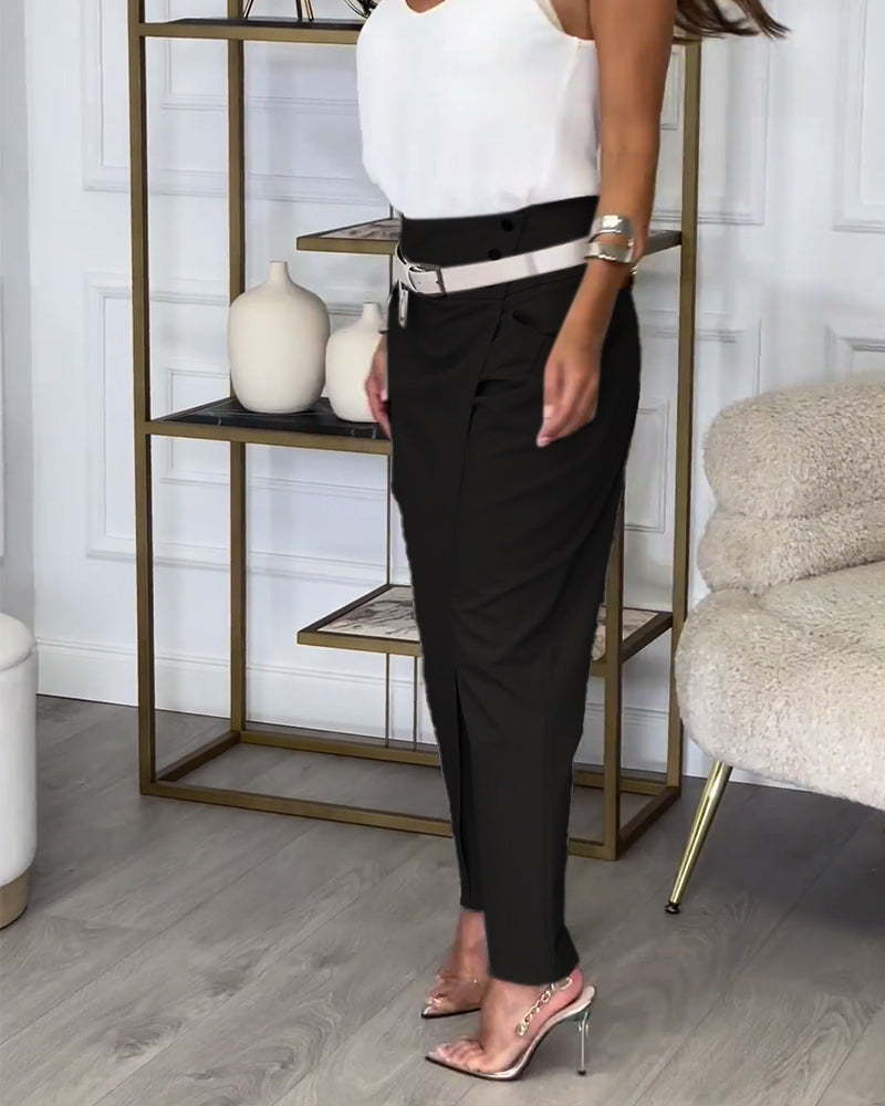 Lune London | Patchwork Pants with Belt