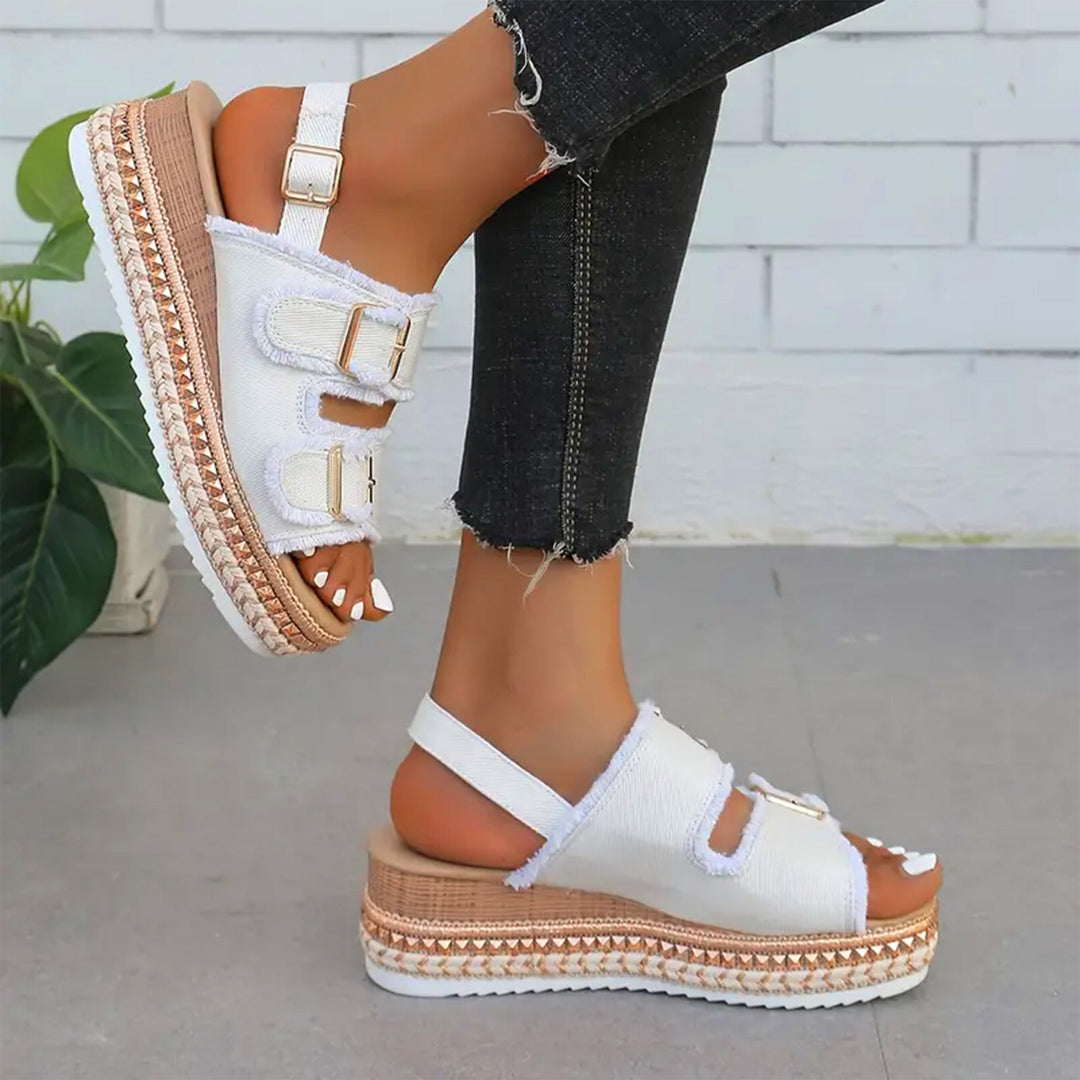 Lune London | Casual Denim Wedges