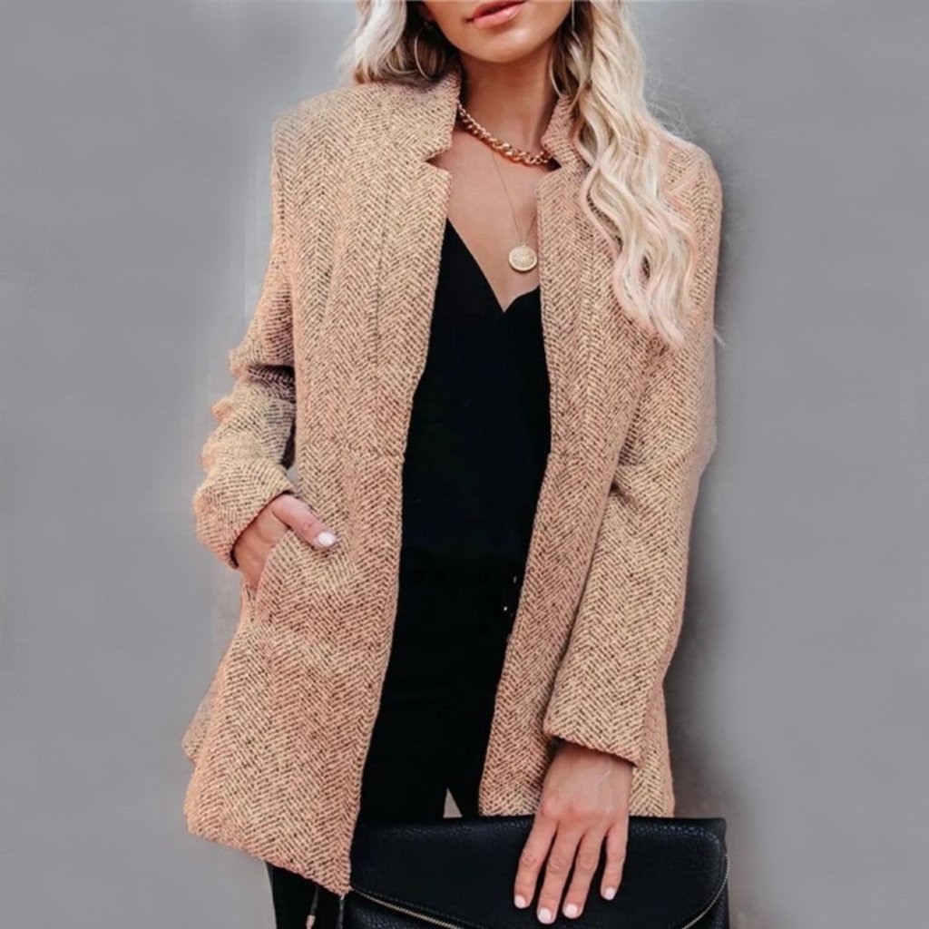 Lune London | Coat - Structured Design - Stand Collar - Mid-Length - Elegant and Warm