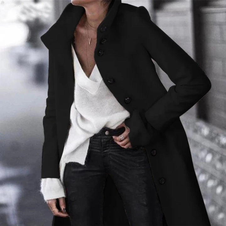 Lune London | Coat - Long Tailored Design - Button Closure - Elegant and Timeless