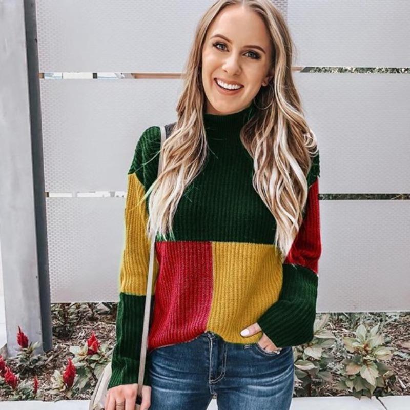 Lune London | Knit Sweater - Oversized Fit - Block Pattern - Soft and Warm