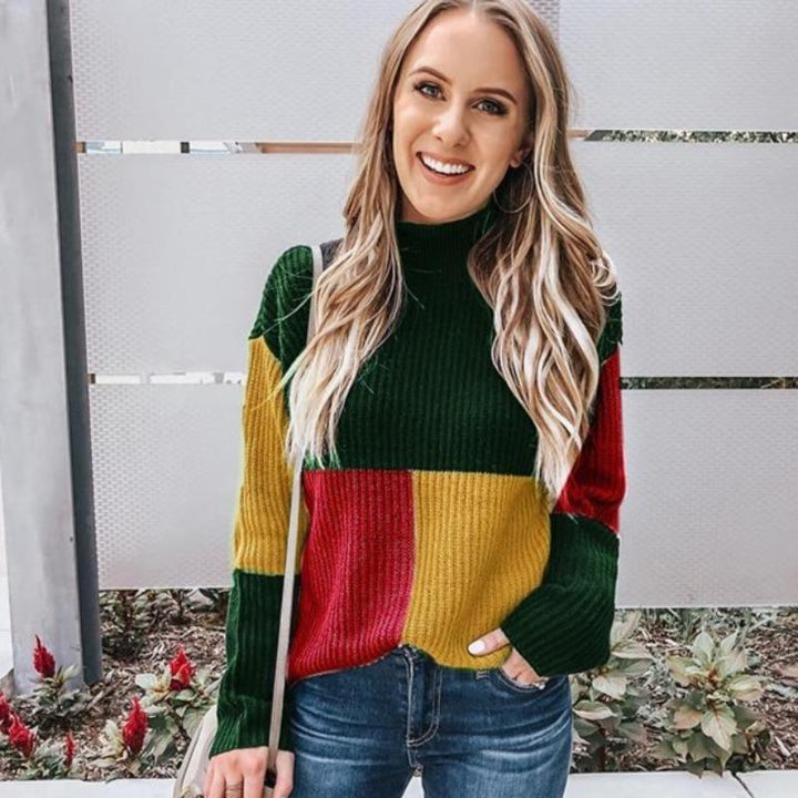 Lune London | Knit Sweater - Oversized Fit - Block Pattern - Soft and Warm