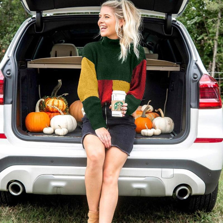 Lune London | Knit Sweater - Oversized Fit - Block Pattern - Soft and Warm
