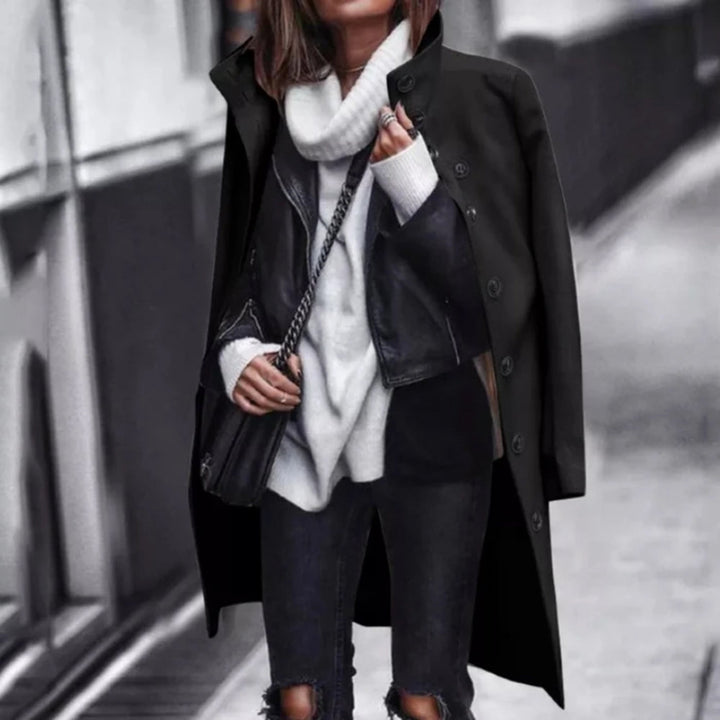 Lune London | Coat - Long Tailored Design - Button Closure - Elegant and Timeless