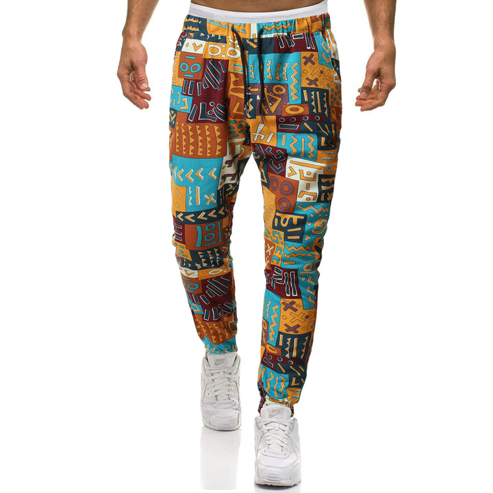 Casual men's jogger pants with graphic pattern Lune London