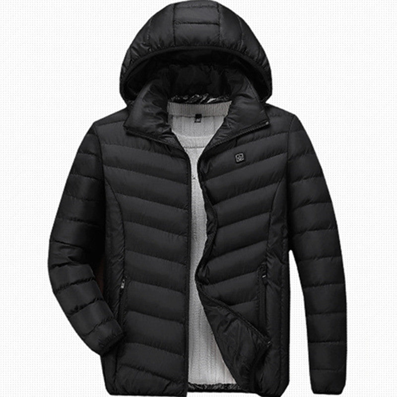 Lightweight quilted jacket for men with removable hood Lune London