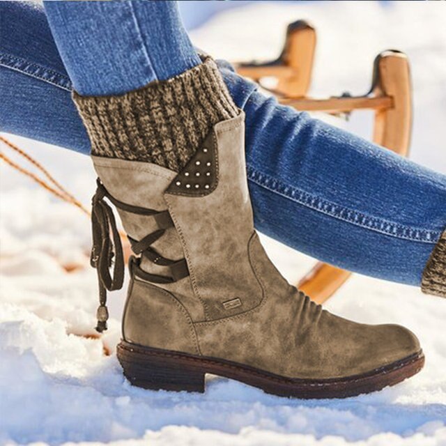 Lune London | Midi-Calf Retro Leather Martin Boots